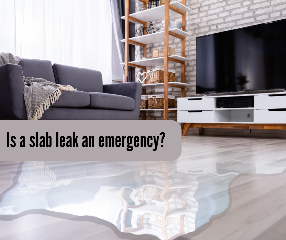 Emergency slab leak repair. Leak on hardwood floor. 