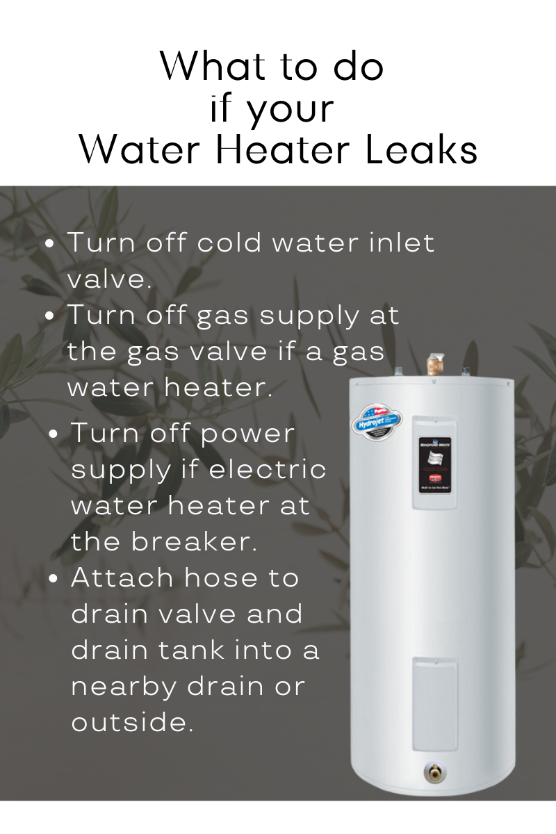 Do you know what steps to take if you see a water heater leak green