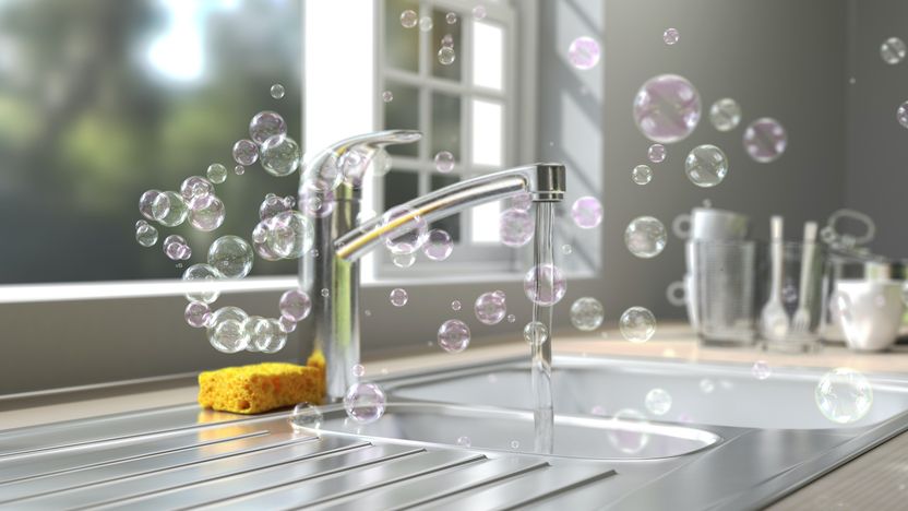 Kitchen Sink Odors - with bubbles coming from sink. 