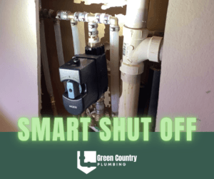 smart shut off valve installed by Tulsa Plumber. Moen smart shut off valve.