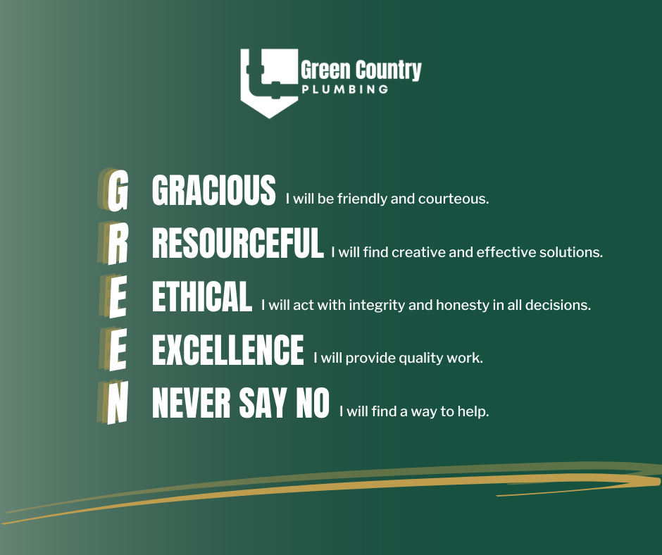 Core Values Foundation of Green Country Plumbing