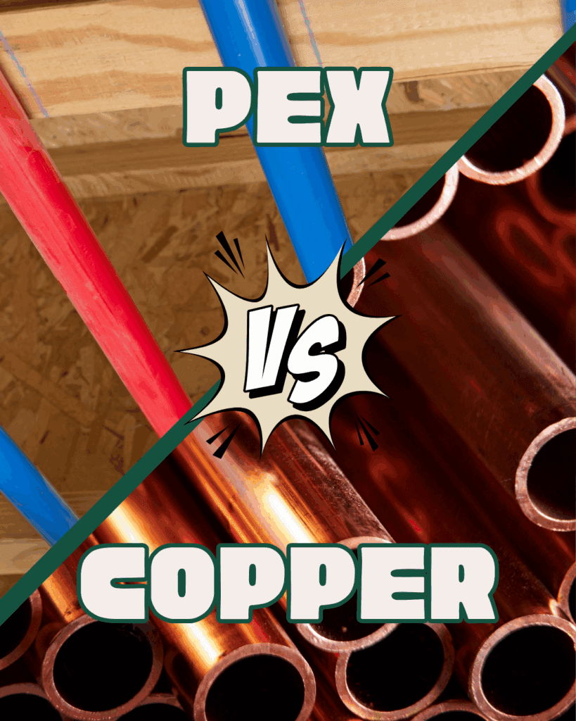 Professional plumber installing PEX pipes in a residential home, showcasing expertise in plumbing services