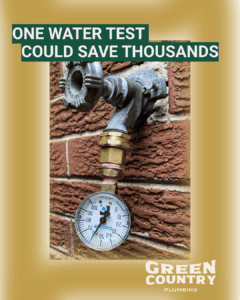 photo close up of a water pressure testing gauge to check whole home water pressure to prevent burst pipes