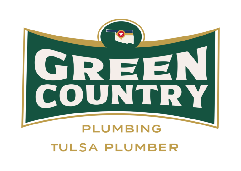 Green Country Plumbing logo featuring Oklahoma shape with Tulsa flag design - Tulsa Plumber