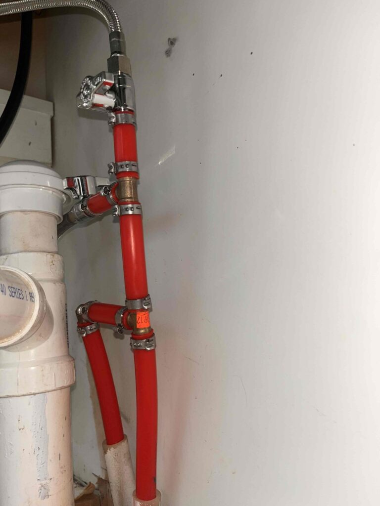 plumbing performed in this example of a repipe by Tulsa Plumber Green Country Plumbing